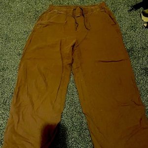 Rust orange/brown linen pants